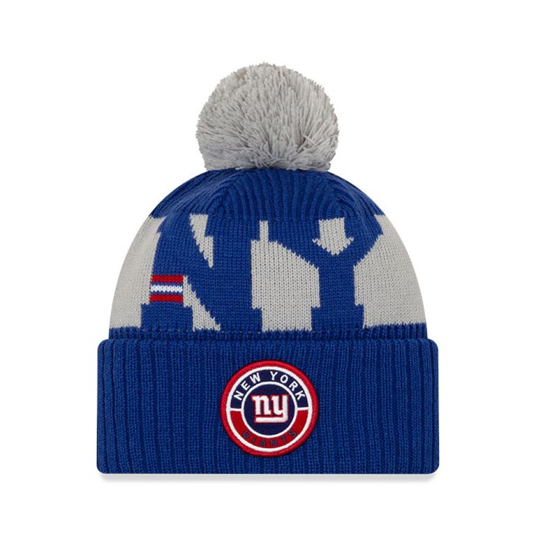 Gorras New Era Beanies Azules - New York Giants On Field Kids 54179OESX